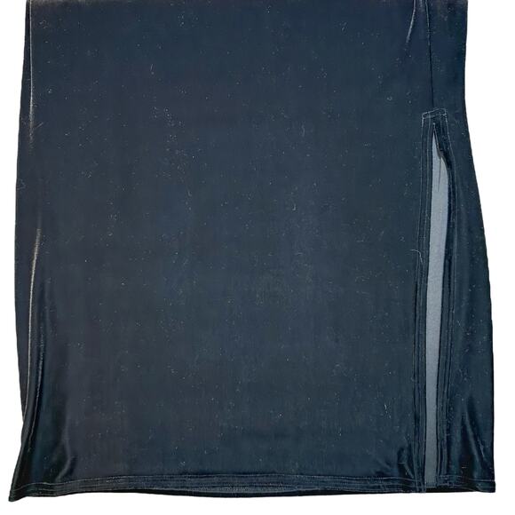 Double D Ranch Velvet Maxi Skirt with Slit Elastic Waist Black USA - Size Medium - Picture 7 of 9